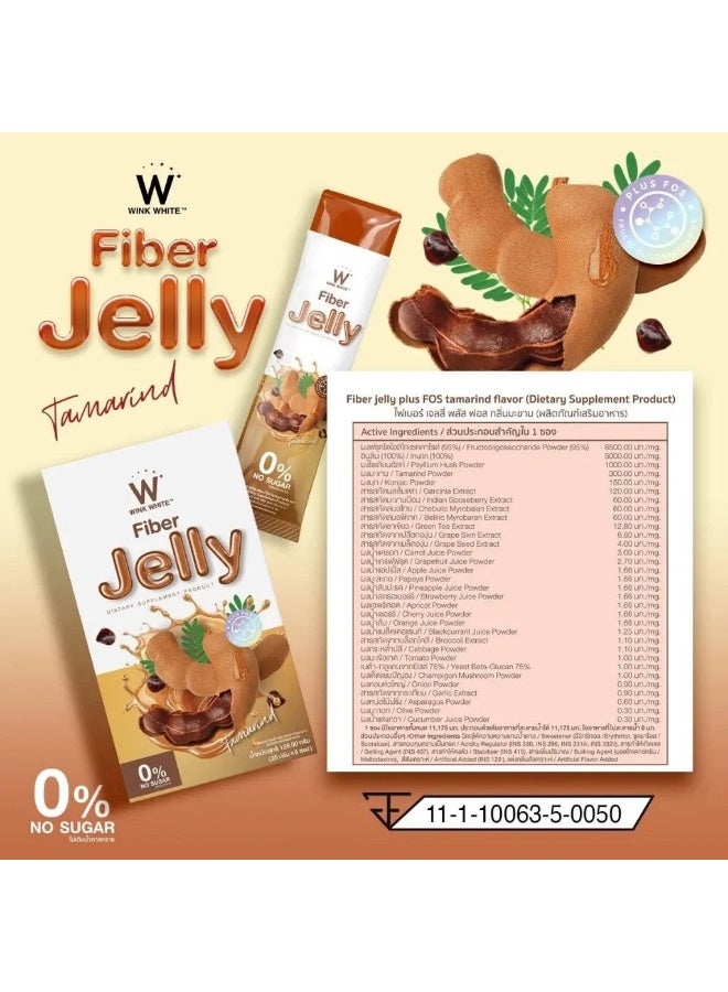 Wink White amarind Fiber Jelly | Prebiotic Probiotic Jelly Supplement | Zero Sugar Formula | Fiber Jelly for Daily Use | 5 Sachets - Image 5